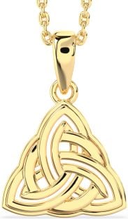 Gold Silver Celtic Trinity Knot Necklace