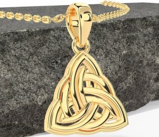 Gold Silver Celtic Trinity Knot Necklace