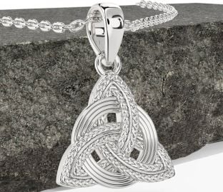 Vit Guld Keltiskt Treenighet Knut Halsband