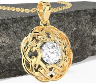 Diamond Gold Celtic Necklace
