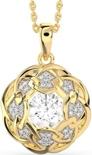 Diamond Gold Celtic Necklace