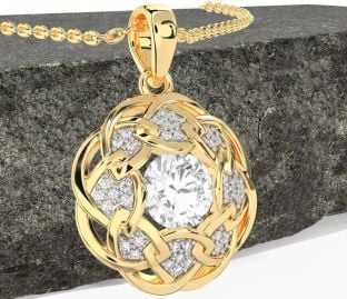 Diamond Gold Celtic Necklace