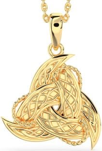 Gold Silver Celtic Trinity Knot Necklace