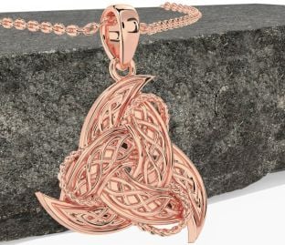 Rose Gold Celtic Trinity Knot Necklace