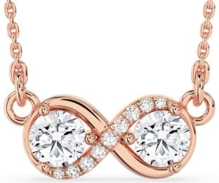 Diamond Rose Gold Infinity Necklace
