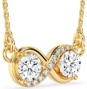 Diamond Gold Infinity Necklace