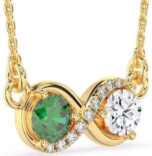 Diamond Gold Infinity Necklace