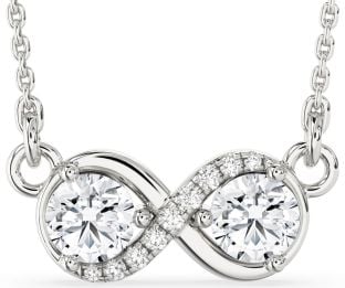 Diamond Platinum Infinity Necklace