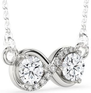 Diamond Platinum Infinity Necklace