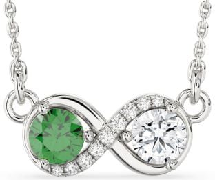 Diamond Platinum Infinity Necklace