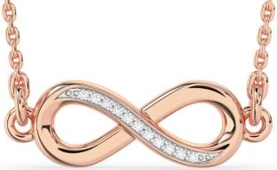 Diamond Rose Gold Infinity Necklace
