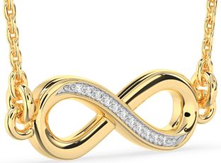 Diamond Gold Infinity Necklace