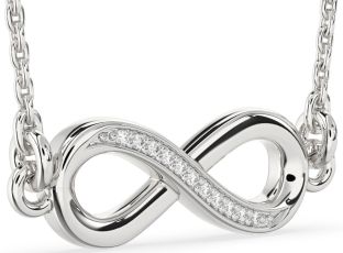 Diamond Platinum Infinity Necklace