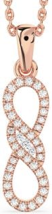 Diamond Rose Gold Infinity Necklace