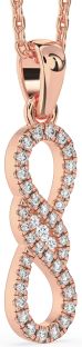 Diamond Rose Gold Infinity Necklace