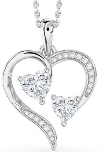 Diamond Platinum Heart Necklace
