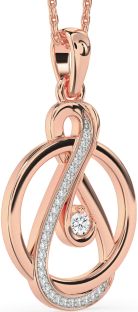 Diamond Rose Gold Infinity Circle Necklace