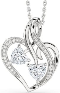 Diamond Platinum Heart Necklace