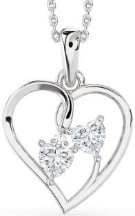 Diamond Platinum Heart Necklace