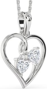 Diamond Platinum Heart Necklace