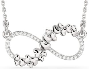 Large Diamond Platinum Infinity Heart Necklace