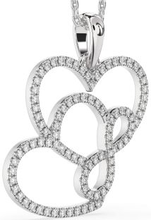 Diamond Platinum Heart Infinity Necklace