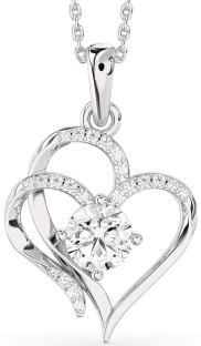 Diamond White Gold Heart Necklace