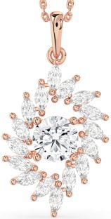 Diamond Rose Gold Solitaire Necklace