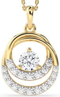 Diamond Gold Circle Necklace