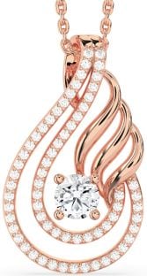 Diamond Rose Gold Teardrop Necklace