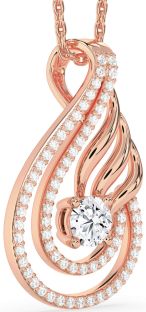 Diamond Rose Gold Teardrop Necklace