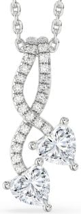 Diamond Platinum Heart Necklace