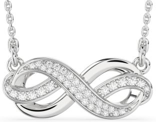 Large Diamond Platinum Infinity Necklace