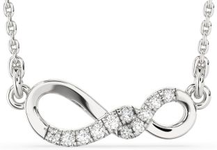 Diamond Platinum Infinity Necklace