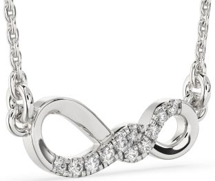 Diamond Platinum Infinity Necklace