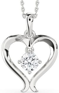 Diamond Platinum Heart Necklace