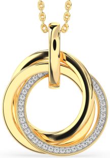 Diamond Gold Circle Necklace