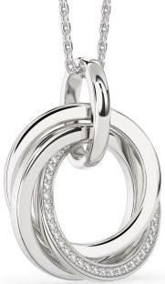 Diamond Platinum Circle Necklace