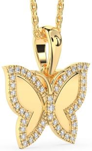 Diamond Gold Butterfly Necklace