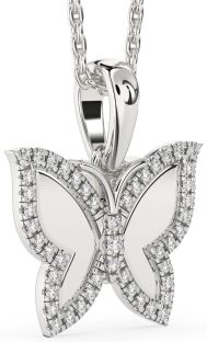 Diamond Platinum Butterfly Necklace
