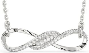 Diamond Platinum Infinity Necklace
