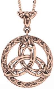Rose Gold Black Rhodium Celtic Trinity Knot Necklace