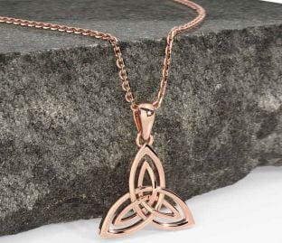 Rose Gold Celtic Trinity Knot Necklace
