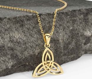 Gold Celtic Trinity Knot Necklace