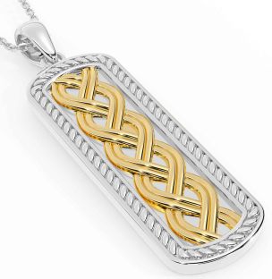 Gold Silver Celtic Necklace