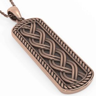 Rose Gold Silver Black Rhodium Celtic Necklace