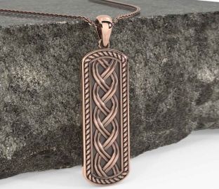 Rose Gold Silver Black Rhodium Celtic Necklace