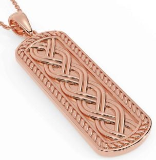 Rose Gold Silver Celtic Necklace