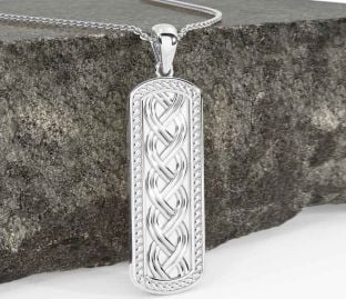 White Gold Celtic Necklace