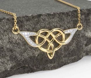 Diamond Gold Celtic Necklace